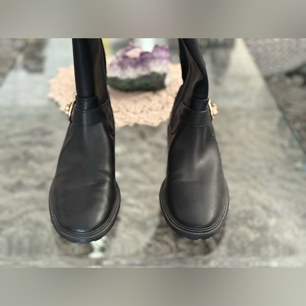 Coach Black Riding Boots 7.5W - Picture 2 of 6
